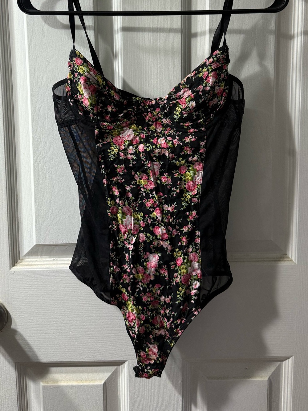 Black and Floral Bodysuit 🩱